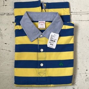 Brooks Brother shirt collar striped long sleeve polo shirt Men’s S